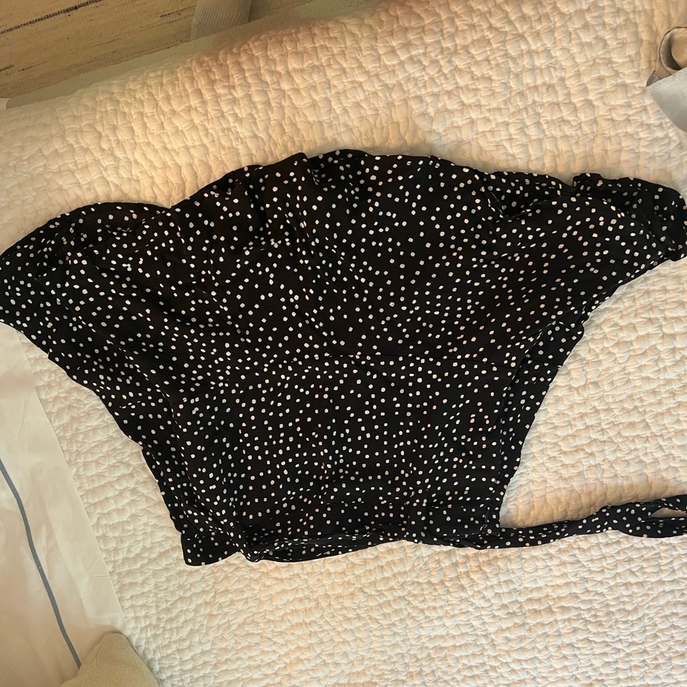 Zara black and white polka dot skirt/skort